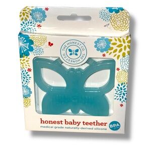 3/$20  THE HONEST CO. Blue Baby Silicone Teether BNIB
